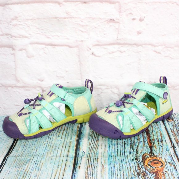 Keen Seacamp Multicolor Nylon Bungee Waterproof Outdoor Sports Sandals Size 1 - Picture 2 of 9